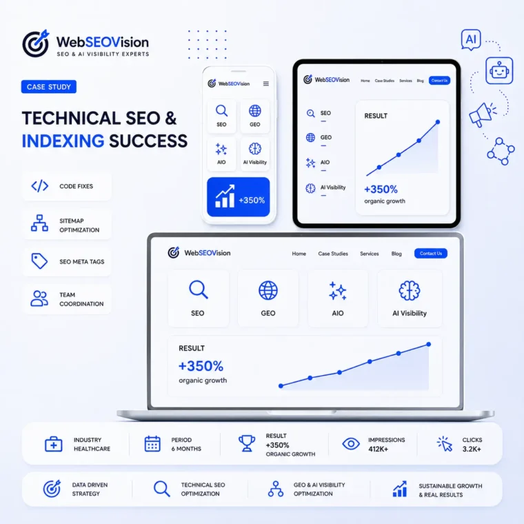 Technical SEO казус за възстановяване на индексирането на сайт чрез промени в кода, sitemap оптимизация и SEO одит