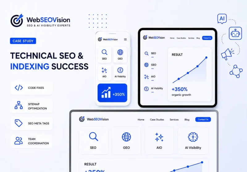 Technical SEO казус за възстановяване на индексирането на сайт чрез промени в кода, sitemap оптимизация и SEO одит